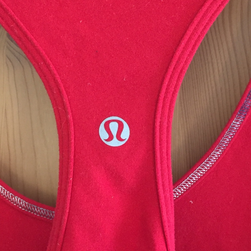 red Lululemon Athletica tank top